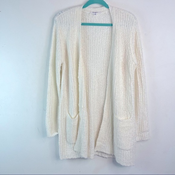 BB Dakota Ivory Chenille Open Front Cardigan NWOT Size M - Picture 4 of 9